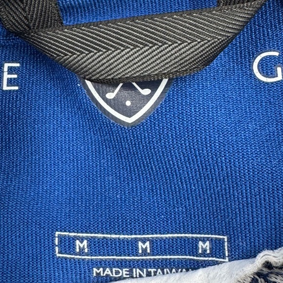 NIKE GOLF Men's Mock Neck Short Sleeve Polo Shirt Blue JELD WEN UMPQUA BANK - Picture 8 of 9